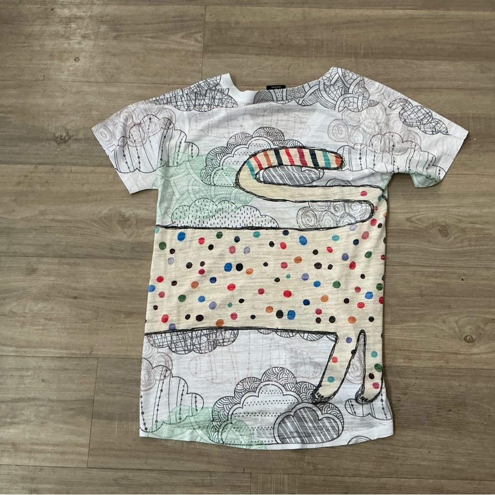 Inoah Graphic Cat T-Shirt with Cool Cat - Picture 2 of 2